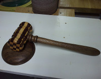 Black Mesquite and Castelo Boxwood Gavel