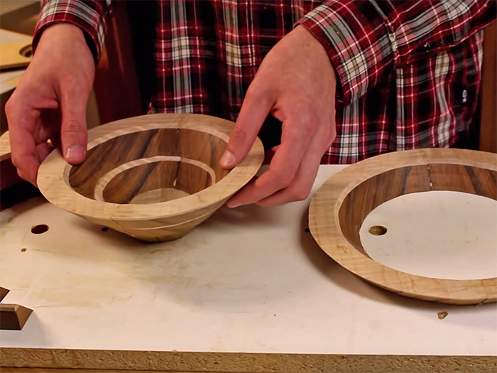 Stack each layer up successively to go from flat board to 3D bowl in seconds.