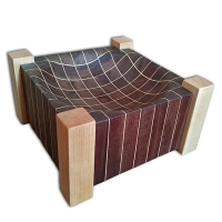 Black Walnut and Hard Maple turned bowl