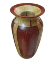 Sycamore and Padauk turned vase